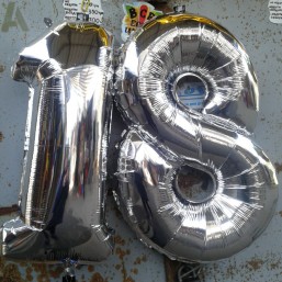 Цифра  1 метр, серебро,  от 0 до 9