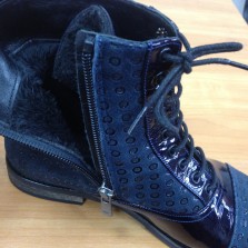 Кожаные ботинки на меху