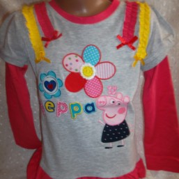 новый реглан на девочку Пеппа 1-2 2-3 5-6