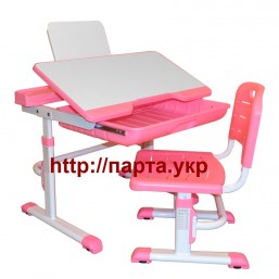 Детская парта для девочек с подставкой для книг
