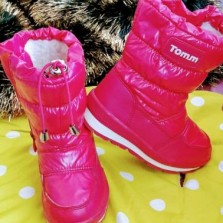 Сапожки -дутики Тоm.m малиновые