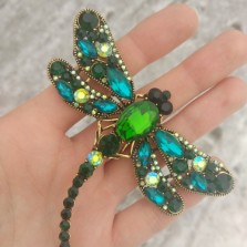 Большая брошь стрекоза. Разные цвета!