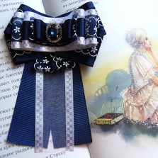 Галстук брошь для девочки. Набор к школе. Брошь для блузки.