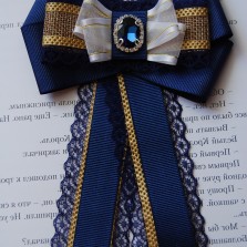 Галстук брошь для девочки. Набор к школе. Брошь для блузки.