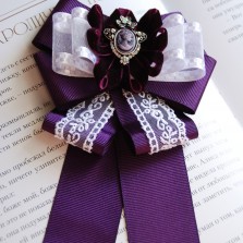 Галстук брошь для девочки. Набор к школе. Брошь для блузки.