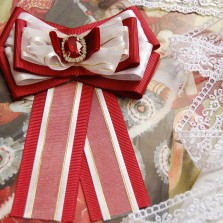 Галстук брошь для девочки. Набор к школе. Брошь для блузки.