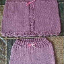 Комплект из тунички и шортиков для девочки 0-3 мес.