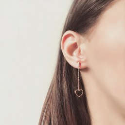 Серьги black black heart