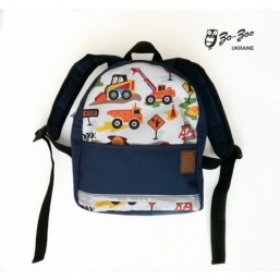 Детский рюкзак непромокаемый Экскаватор синий
