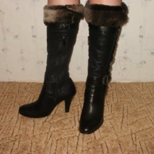 Зимние сапоги 37 р. (кожа)