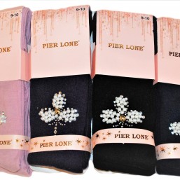 Демисезонные колготки для девочек с жемчугом ТМ Pier Lone