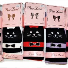 Демисезонные колготки для девочек с кошками ТМ Pier Lone