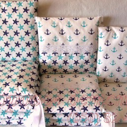 Комплект защитных бортиков для детской кроватки (4-е стороны).