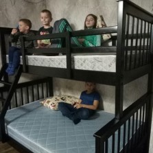 Двухъярусная кровать из натурального дерева - Твин