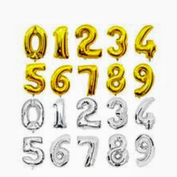 Цифры 1 метр, золото,серебро,  от 0 до 9