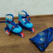 Детские ролики размер 25-28 + защита