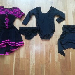 Платье, верхняя часть и юбка для танцев возраст 5-8 лет
