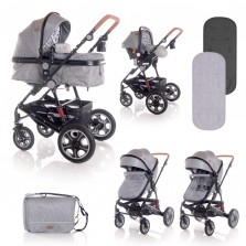 Коляска-трансформер 2в1 + автокресло Lora Set Grey Lighthouse (10021282057)