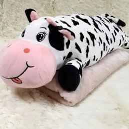 Плед - мягкая игрушка 3 в 1 ( Корова пятнистая)
