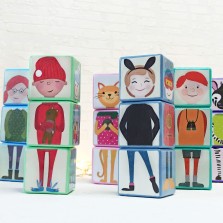 Кубики набор дерево "DetkaOk"