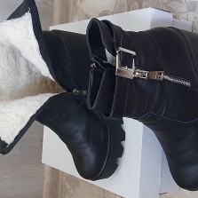 ботинки кожаные зимние