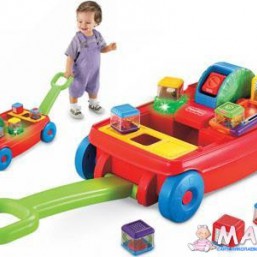  Музыкальная тележка-толкатель с сенсорными кубиками Fisher Price ПРОКАТ БЕЗ ЗАЛОГА