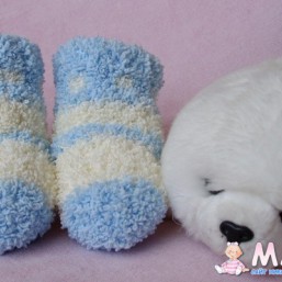 вязаные шерстяые носочки-мякиши для малышей