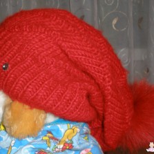 Шапка тёплая красная