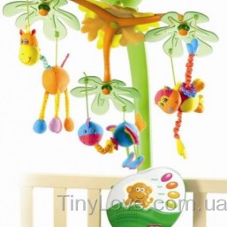 Мобиль на кроватку с ночником и пультом остров мечты