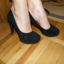 Туфли замшевые чёрные