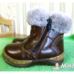 Сапоги зимние кожа 24 р. утеплённые