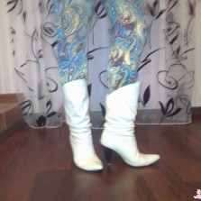 Зимние кожаные сапожки