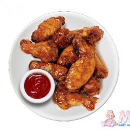 Куриные крылышки, Картофель фри